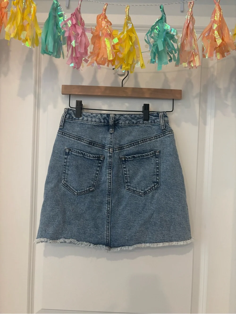 wild fable Blue Denim Mini Skirt with Studs